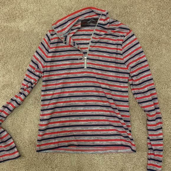 Code X Mode striped quarter zip pullover SKI layer - Picture 1 of 3